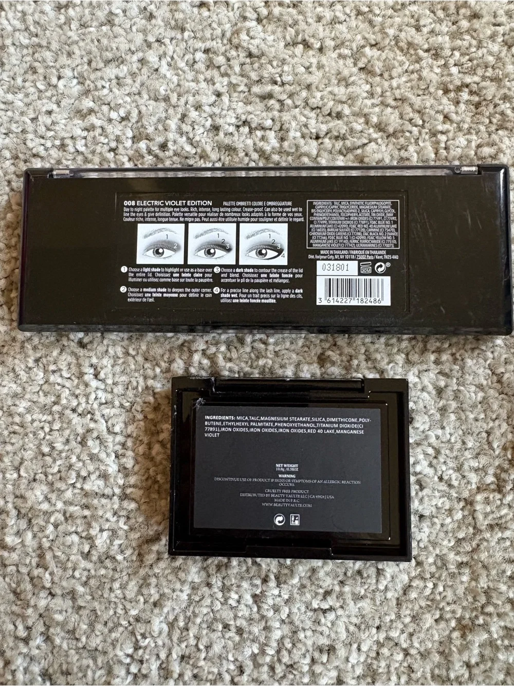 Set of Two Eyeshadow Palettes - Cool and Warm Tones